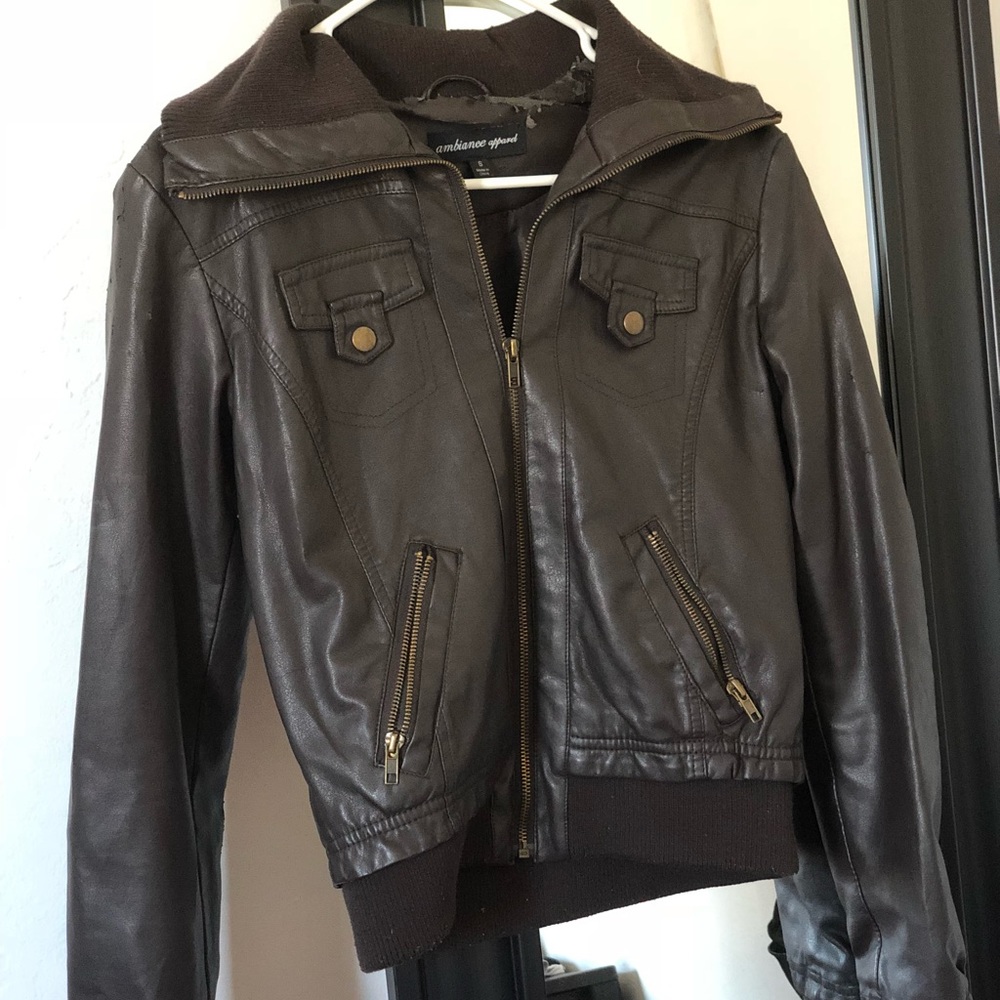 Brown Pleather Jacket